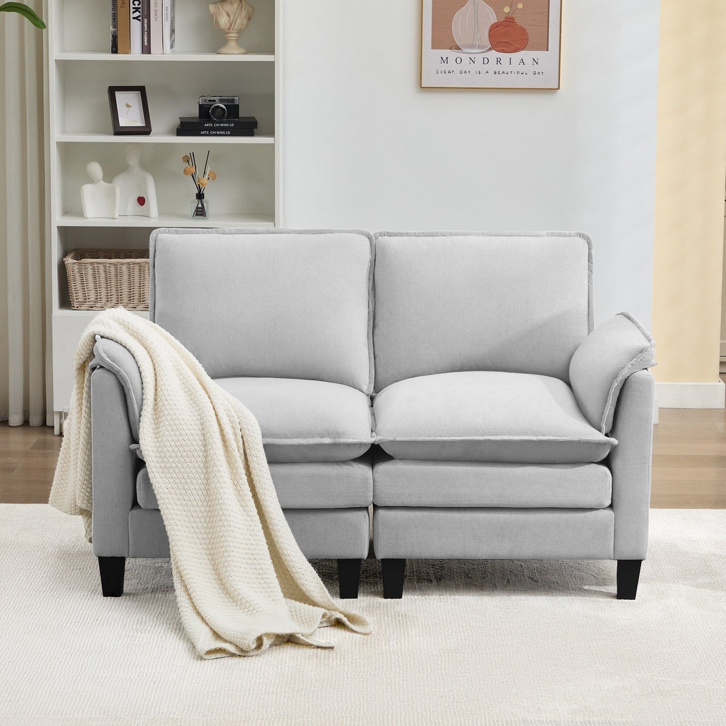 Canapé 2 places de luxe « Confort optimal, design robuste » pour salons et bureaux