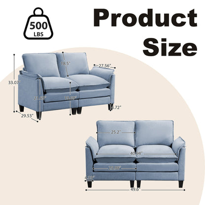 Canapé 2 places de luxe « Confort optimal, design robuste » pour salons et bureaux