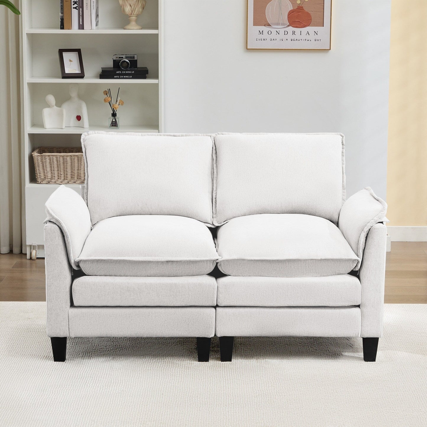 Canapé 2 places de luxe « Confort optimal, design robuste » pour salons et bureaux