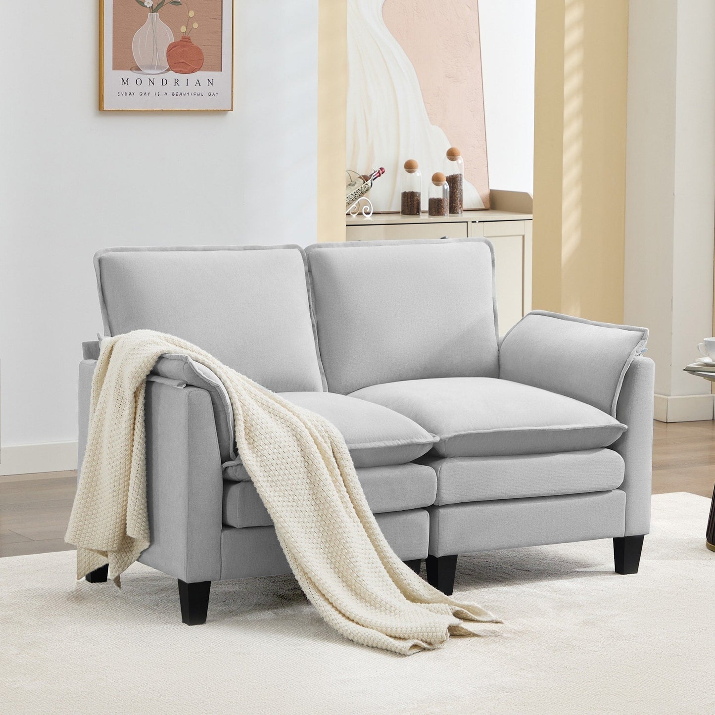 Canapé 2 places de luxe « Confort optimal, design robuste » pour salons et bureaux