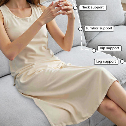 Canapé 4 places de luxe et repose-pieds « Confort ultra-moelleux et multi-pièces »