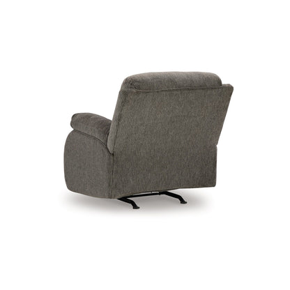 Fauteuil inclinable à bascule manuel Lyla, dossier à enroulement, polyester gris bringé
