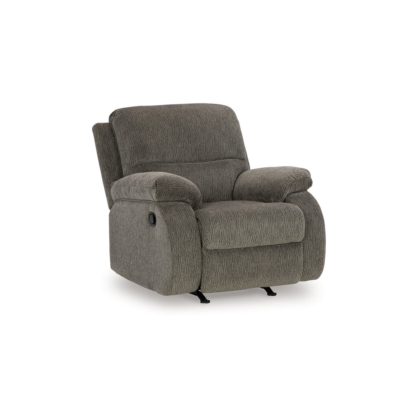Fauteuil inclinable à bascule manuel Lyla, dossier à enroulement, polyester gris bringé