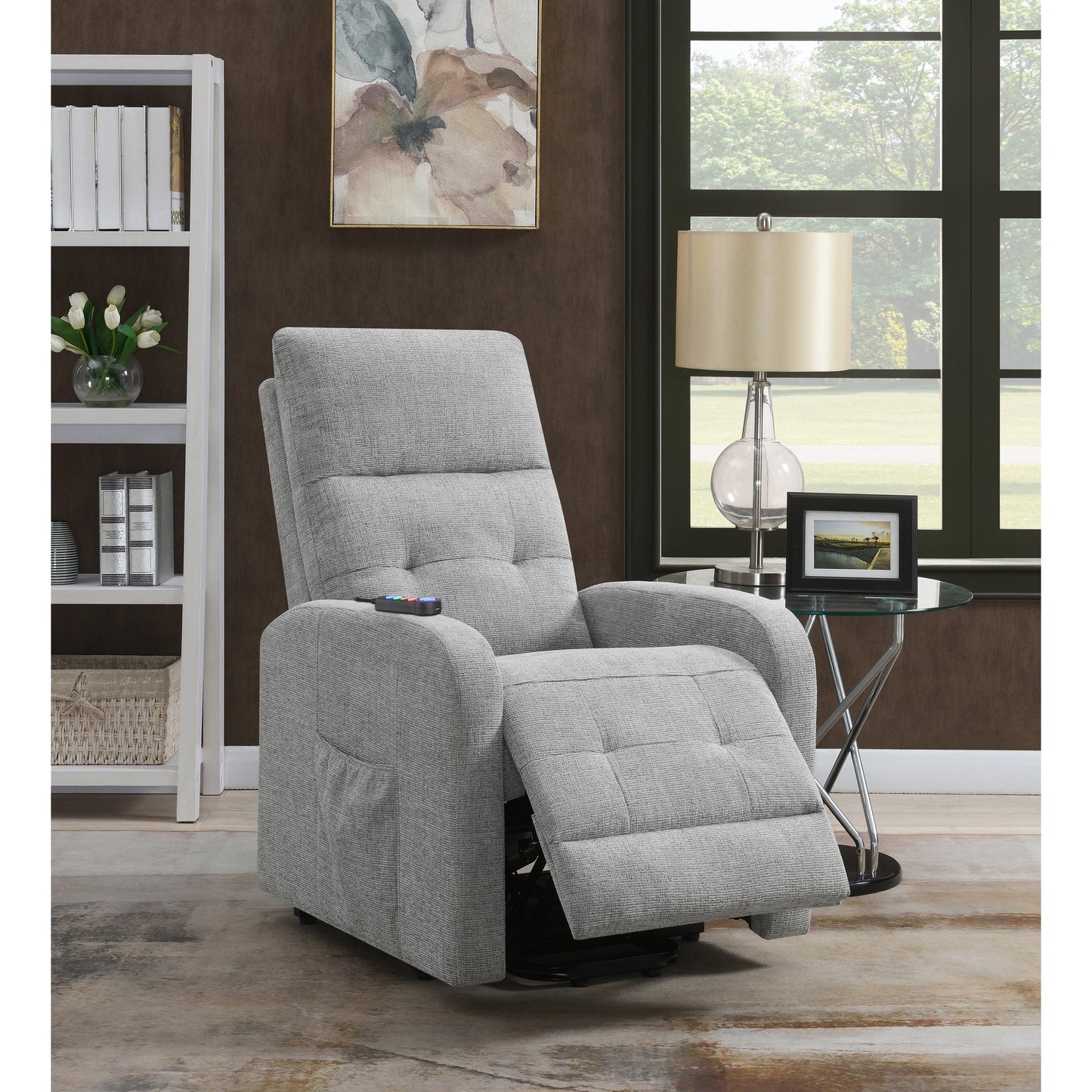 Fauteuil inclinable électrique capitonné Lyle