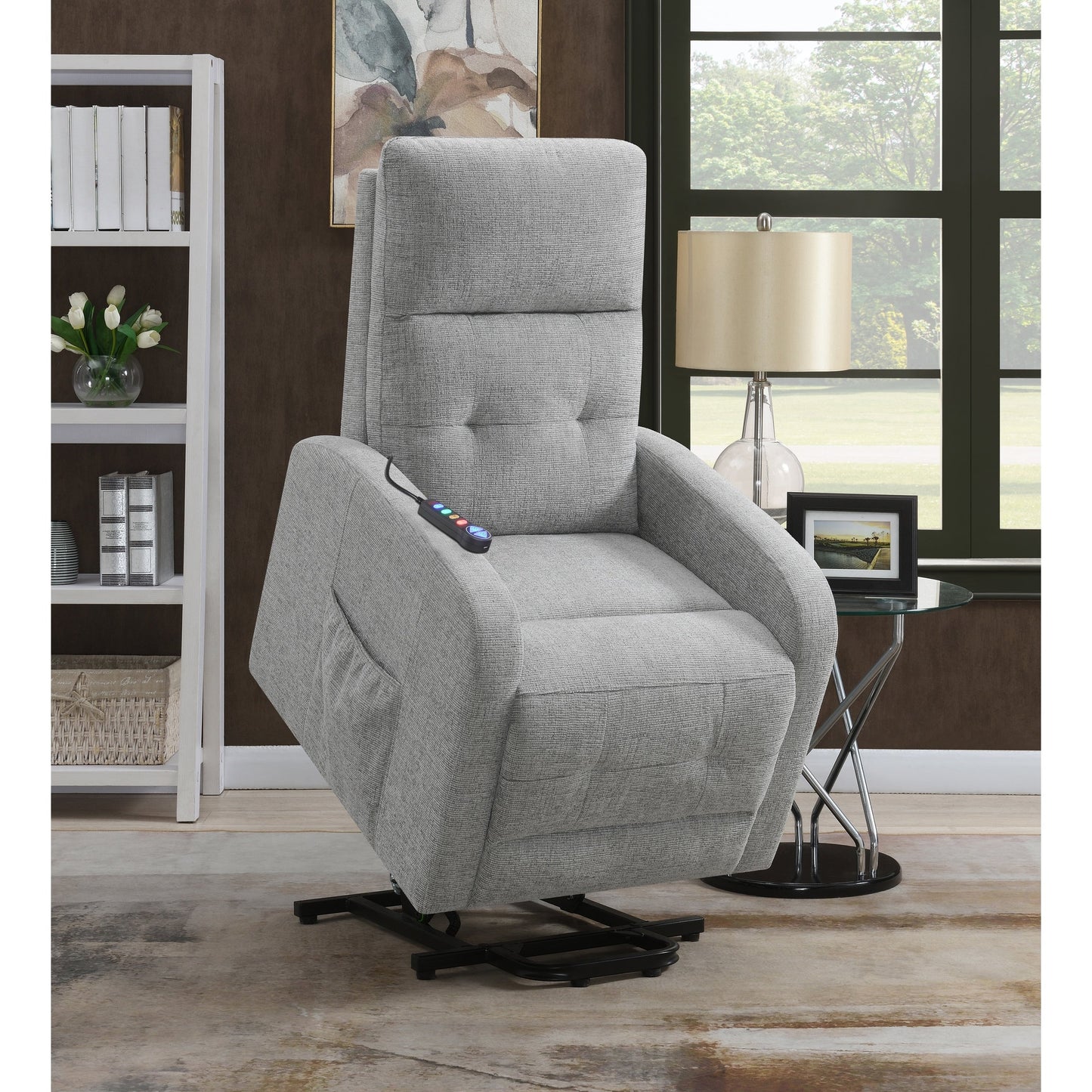 Fauteuil inclinable électrique capitonné Lyle