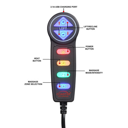 Fauteuil inclinable électrique capitonné Lyle