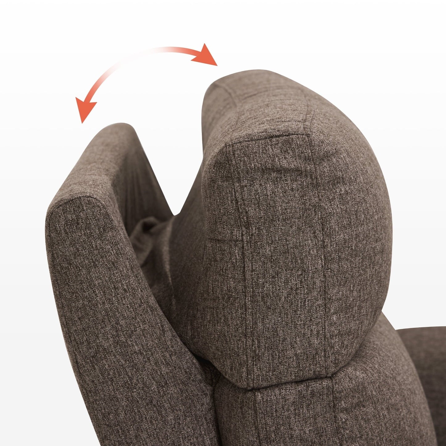 Canapé inclinable électrique MCombo 60.2 avec massage et double chauffage, appui-tête réglable, ports USB et Type-C, tissu