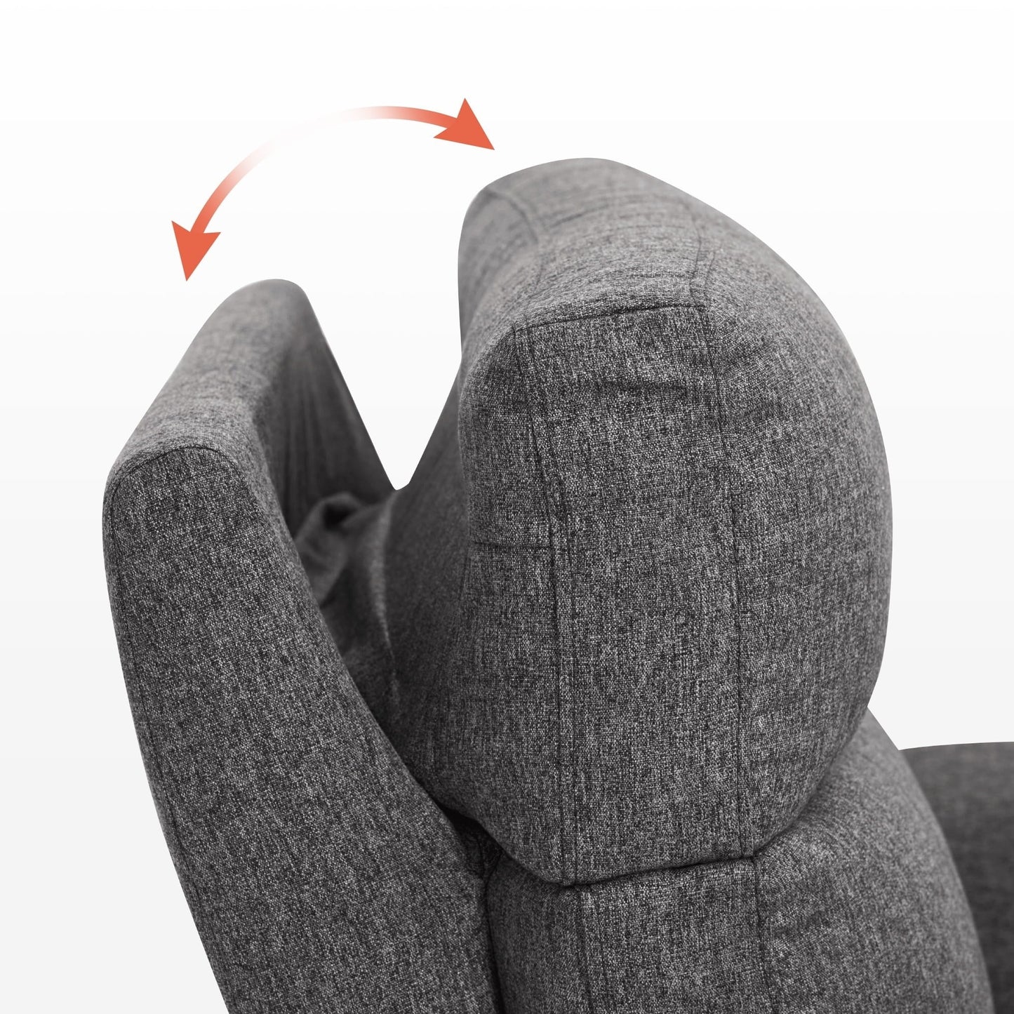 Canapé inclinable électrique MCombo 60.2 avec massage et double chauffage, appui-tête réglable, ports USB et Type-C, tissu