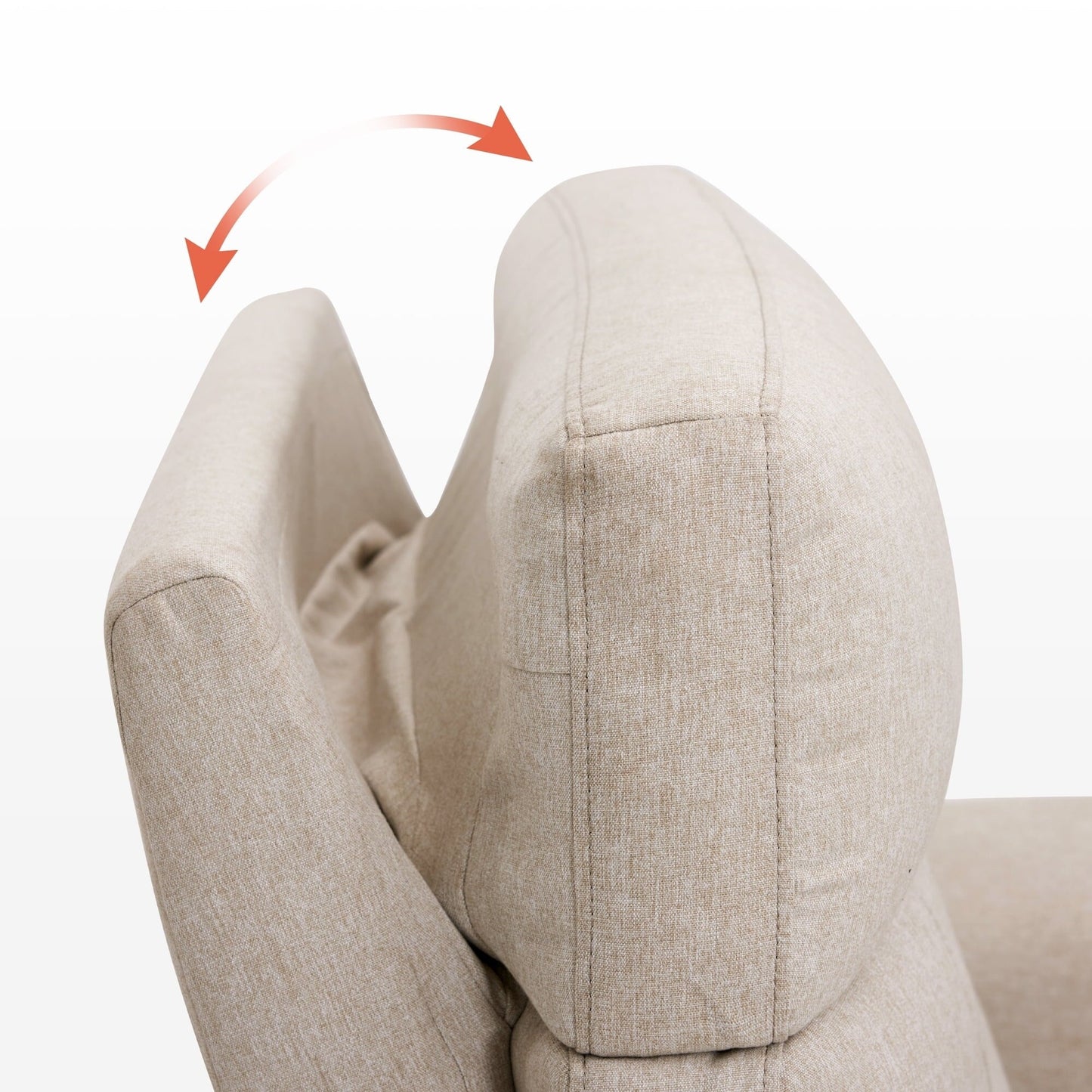 Canapé inclinable électrique MCombo 60.2 avec massage et double chauffage, appui-tête réglable, ports USB et Type-C, tissu