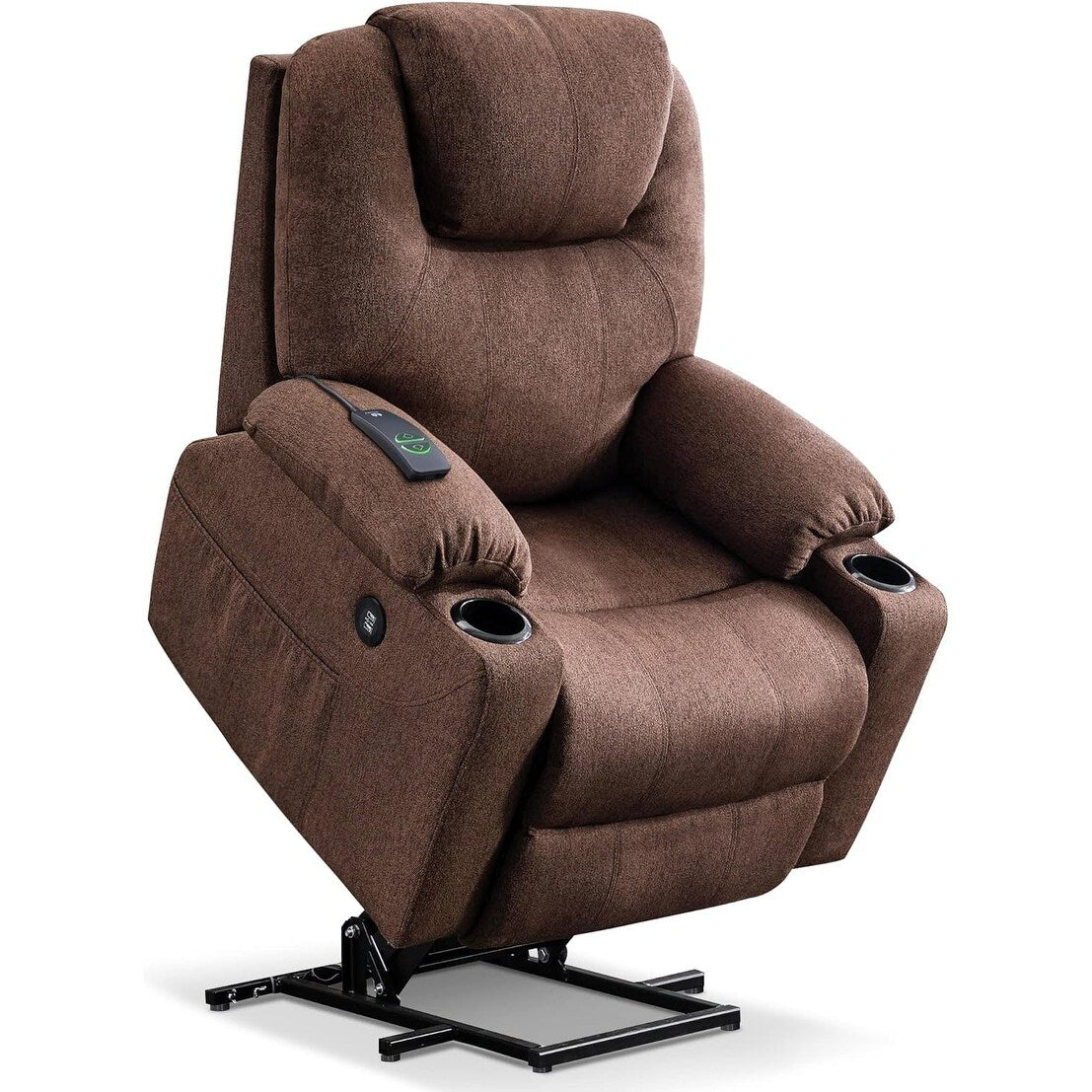 Fauteuil inclinable électrique MCombo avec massage et chauffage, 3 positions, ports USB, tissu 7040