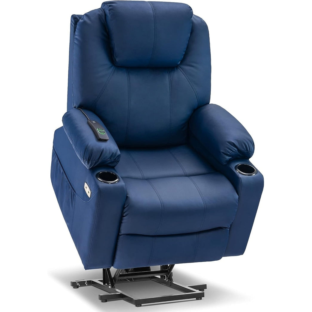 Fauteuil inclinable électrique MCombo avec massage et chauffage, 3 positions, ports USB, similicuir 7040