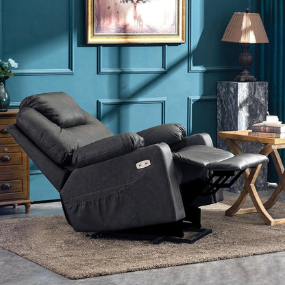 Fauteuil inclinable électrique MCombo avec massage et chauffage, 3 positions, ports USB, similicuir 7040