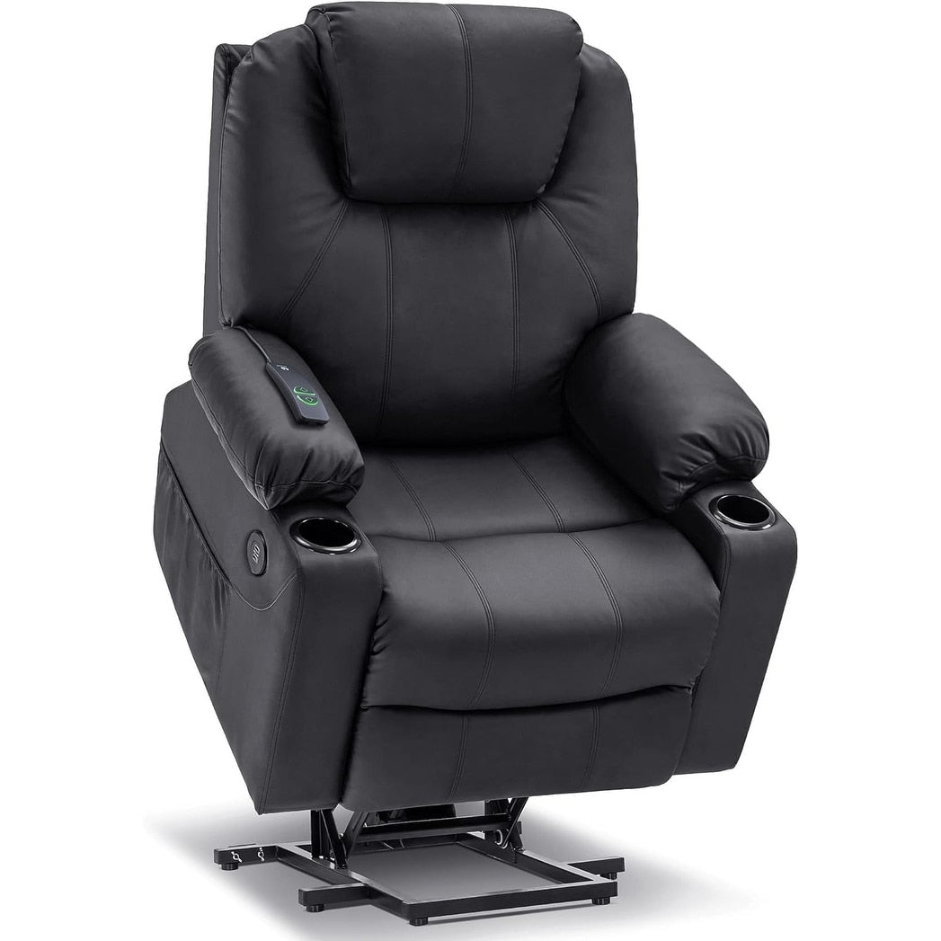 Fauteuil inclinable électrique MCombo avec massage et chauffage, 3 positions, ports USB, similicuir 7040