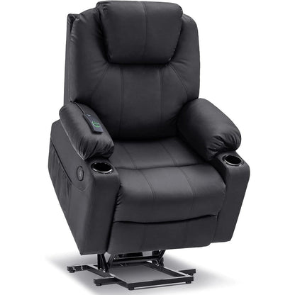 Fauteuil inclinable électrique MCombo avec massage et chauffage, 3 positions, ports USB, similicuir 7040