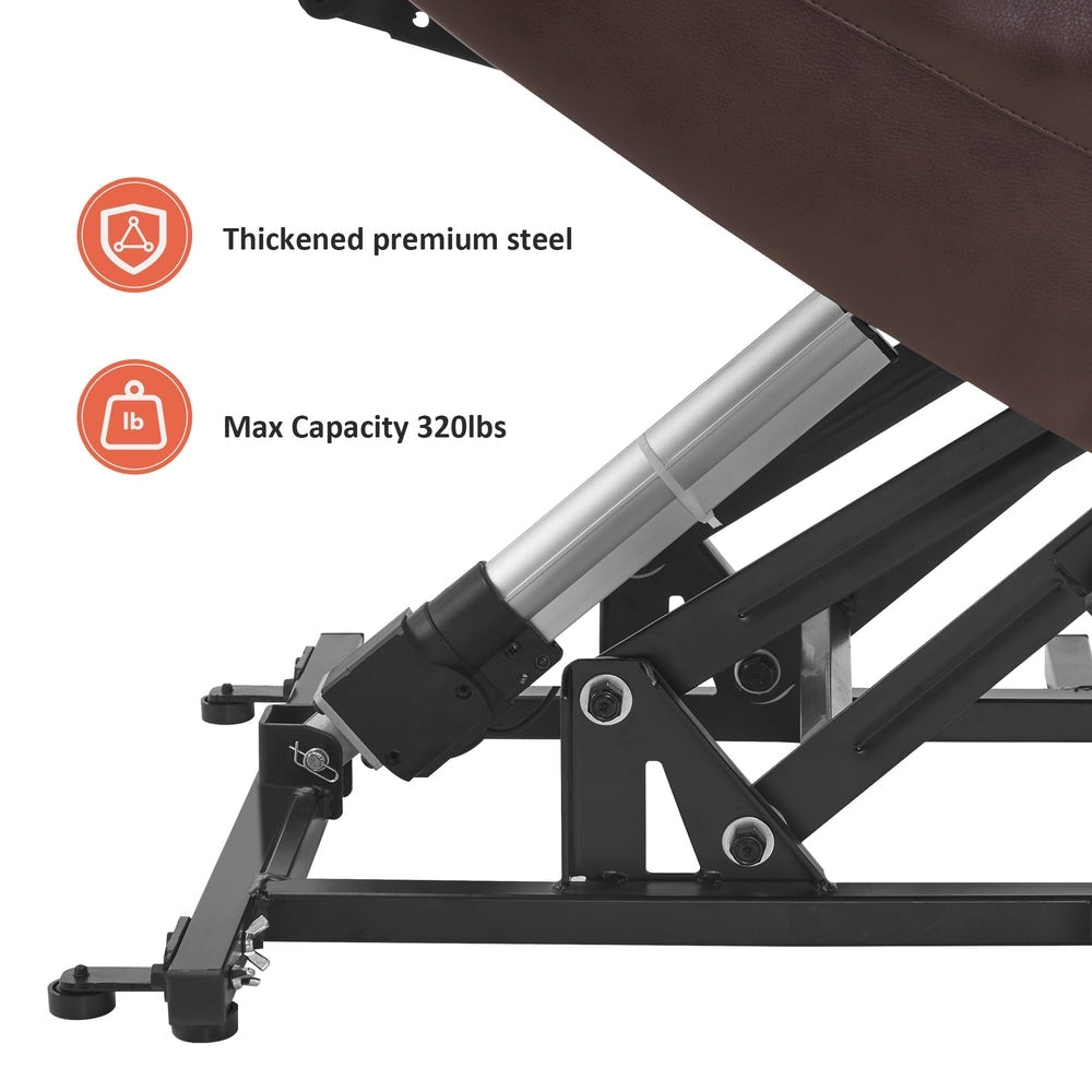 Fauteuil inclinable électrique MCombo avec massage et chauffage, 3 positions, ports USB, similicuir 7040