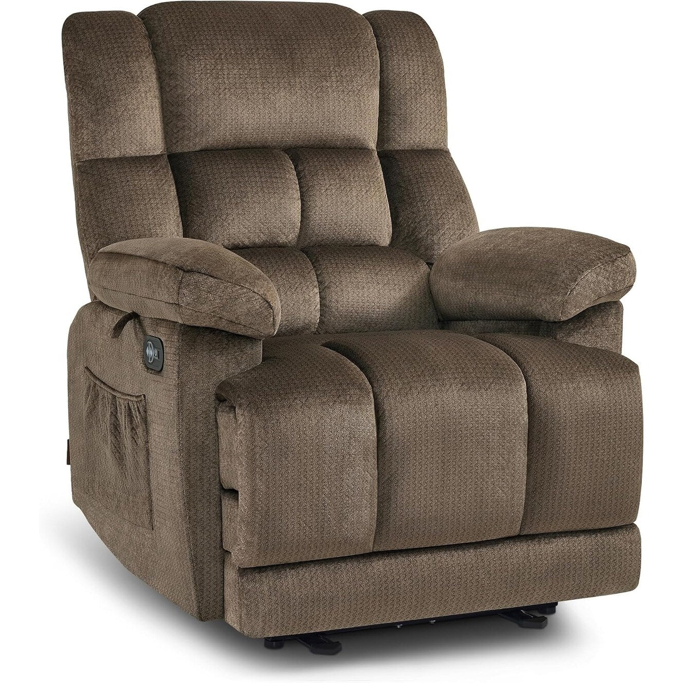 Fauteuil inclinable électrique MCombo pour salon avec chauffage et massage, tissu R6233