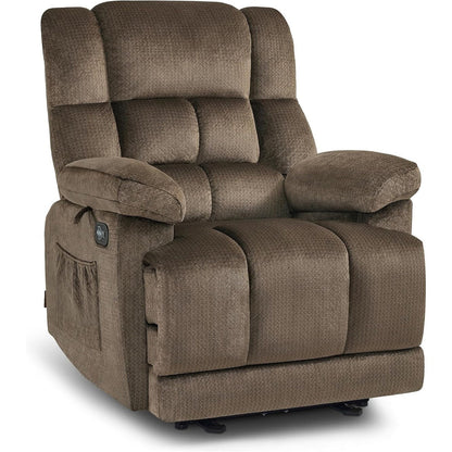 Fauteuil inclinable électrique MCombo pour salon avec chauffage et massage, tissu R6233