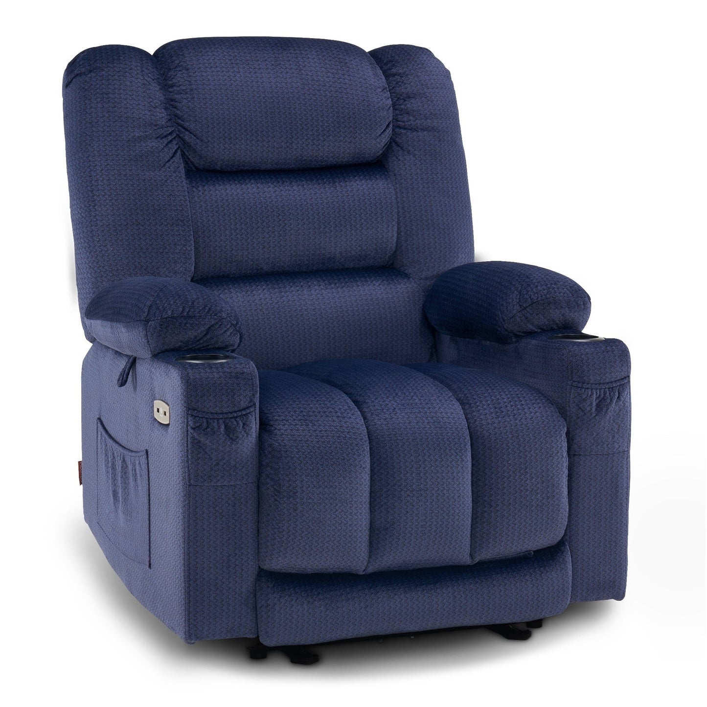 Fauteuil inclinable électrique MCombo avec chauffage et massage, tissu 6079/PR670