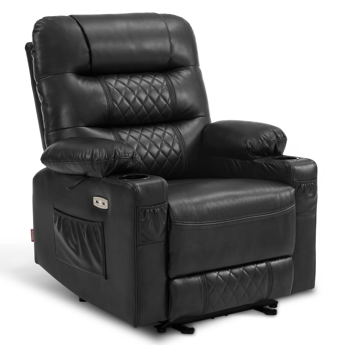 Fauteuil inclinable électrique MCombo avec chauffage et massage, cuir PR621