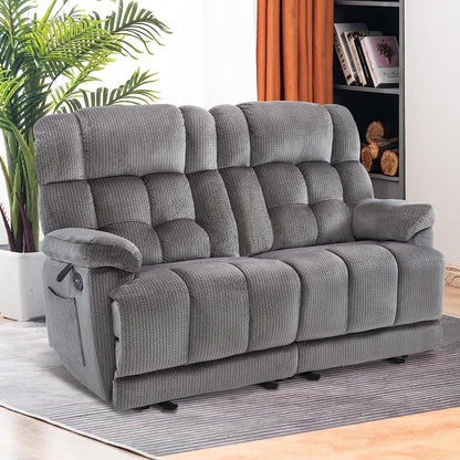 Canapé inclinable électrique MCombo avec chauffage et massage, tissu 6237