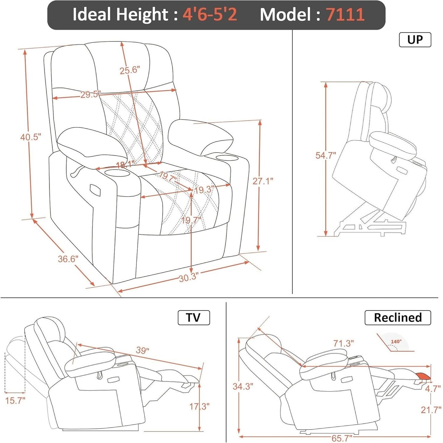 Fauteuil inclinable releveur MCombo