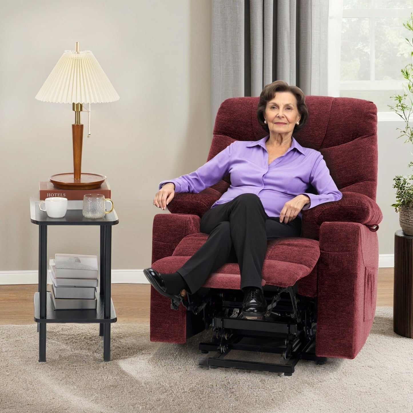 Fauteuil inclinable électrique MCombo avec repose-pieds allongé pour personnes âgées