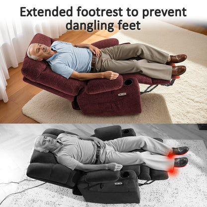 Fauteuil inclinable électrique MCombo avec repose-pieds allongé pour personnes âgées