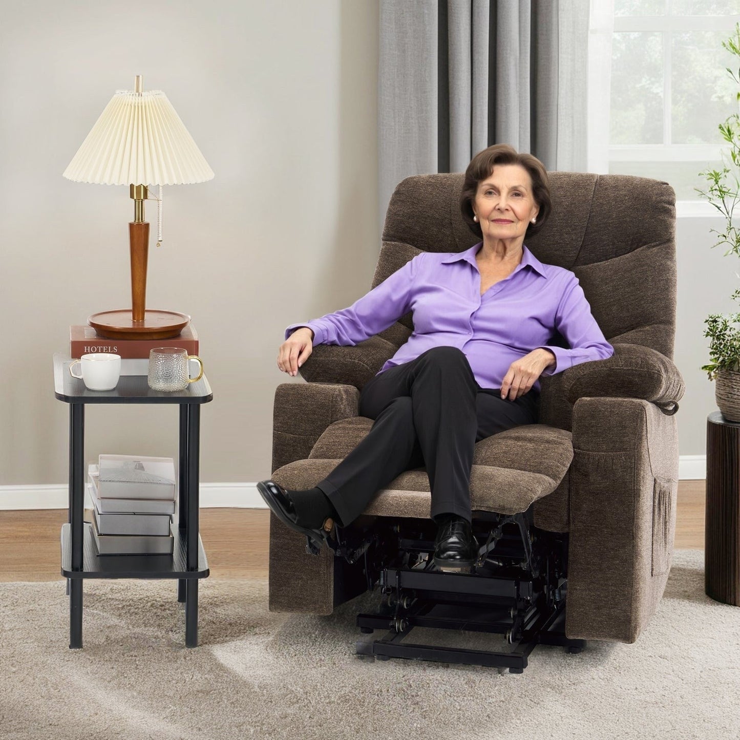 Fauteuil inclinable électrique MCombo avec repose-pieds allongé pour personnes âgées