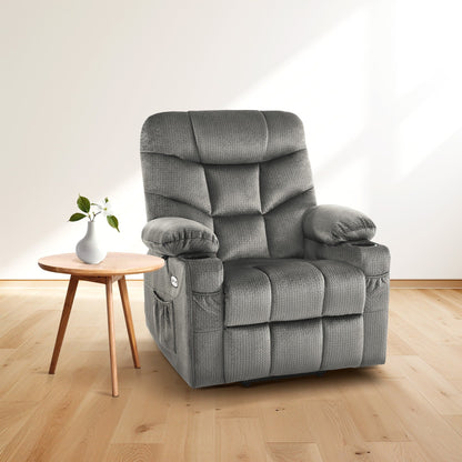 Fauteuil inclinable électrique MCombo avec repose-pieds allongé pour personnes âgées, tissu