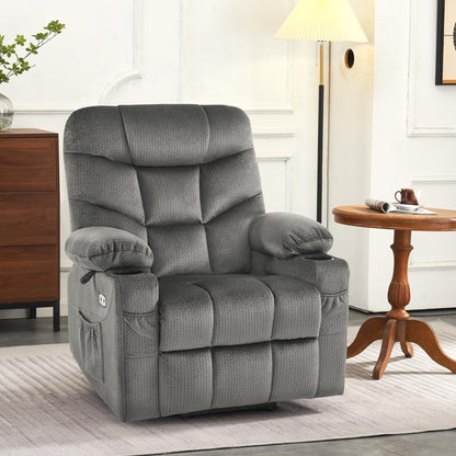 Fauteuil inclinable électrique MCombo avec repose-pieds allongé pour personnes âgées, tissu
