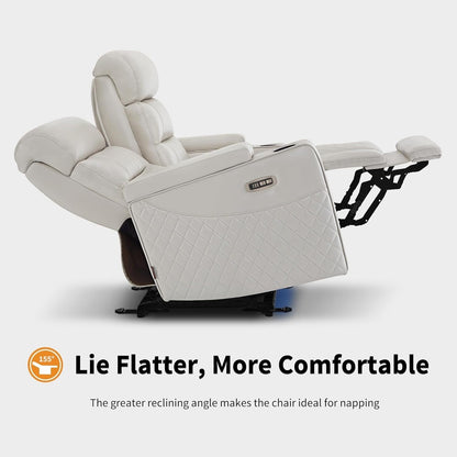 Canapé inclinable électrique MCombo avec appuie-têtes réglables, siège home cinéma avec rangement pour accoudoirs, similicuir HTS470