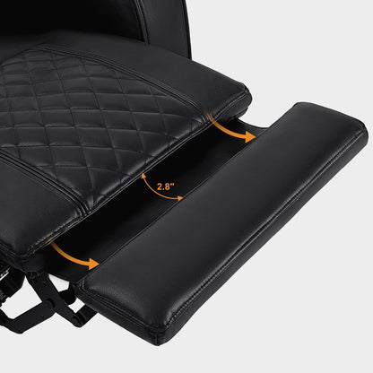 Canapé inclinable électrique MCombo avec appuie-têtes réglables, siège home cinéma avec rangement pour accoudoirs, similicuir HTS470