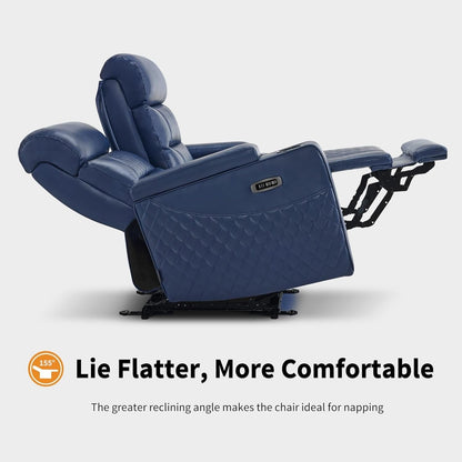 Canapé inclinable électrique MCombo avec appuie-têtes réglables, siège home cinéma avec rangement pour accoudoirs, similicuir HTS470