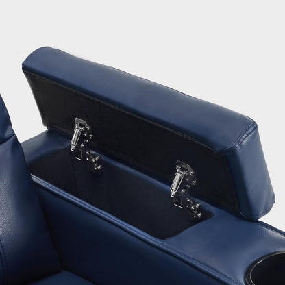 Canapé inclinable électrique MCombo avec appuie-têtes réglables, siège home cinéma avec rangement pour accoudoirs, similicuir HTS470