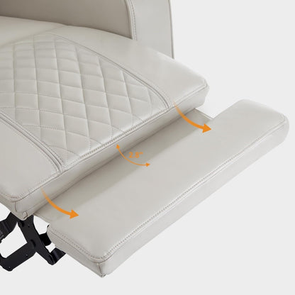 Canapé inclinable électrique MCombo avec appuie-têtes réglables, siège home cinéma avec rangement pour accoudoirs, similicuir HTS470