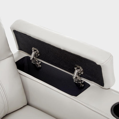 Canapé inclinable électrique MCombo avec appuie-têtes réglables, siège home cinéma avec rangement pour accoudoirs, similicuir HTS470