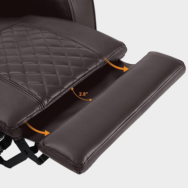 Canapé inclinable électrique MCombo avec appuie-têtes réglables, siège home cinéma avec rangement pour accoudoirs, similicuir HTS470