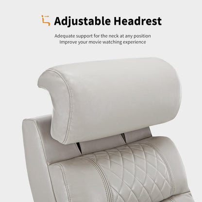 Canapé inclinable électrique MCombo avec appuie-têtes réglables, siège home cinéma avec rangement pour accoudoirs, similicuir HTS470