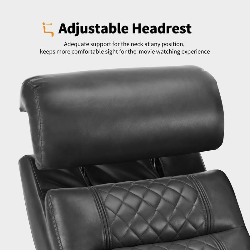 Canapé inclinable électrique MCombo avec appuie-têtes réglables, siège home cinéma avec rangement pour accoudoirs, similicuir HTS470