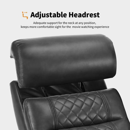 Canapé inclinable électrique MCombo avec appuie-têtes réglables, siège home cinéma avec rangement pour accoudoirs, similicuir HTS470