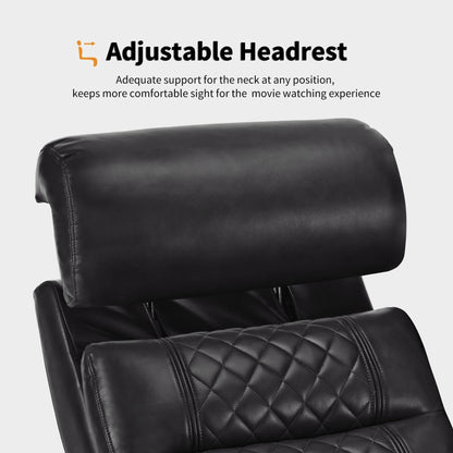 Canapé inclinable électrique MCombo avec appuie-têtes réglables, siège home cinéma avec rangement pour accoudoirs, similicuir HTS470