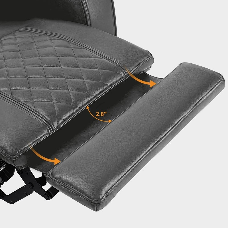 Canapé inclinable électrique MCombo avec appuie-têtes réglables, siège home cinéma avec rangement pour accoudoirs, similicuir HTS470