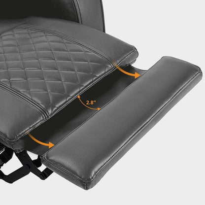 Canapé inclinable électrique MCombo avec appuie-têtes réglables, siège home cinéma avec rangement pour accoudoirs, similicuir HTS470