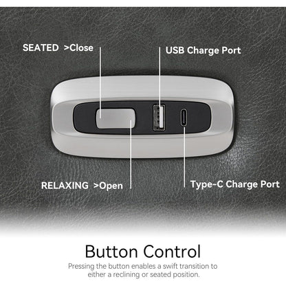 Fauteuils inclinables électriques MCombo de petite taille, fauteuil inclinable moderne sans appuie-mur avec support lombaire, ports USB et de chargement, certifié FSC
