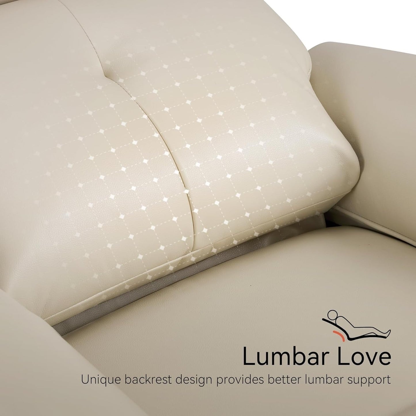 Fauteuils inclinables électriques MCombo de petite taille, fauteuil inclinable moderne sans appuie-mur avec support lombaire, ports USB et de chargement, certifié FSC