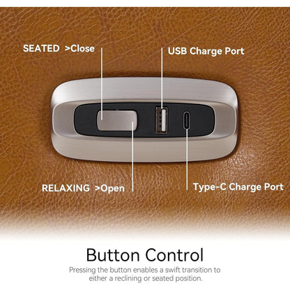 Fauteuils inclinables électriques MCombo de petite taille, fauteuil inclinable moderne sans appuie-mur avec support lombaire, ports USB et de chargement, certifié FSC