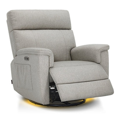Fauteuil inclinable pivotant et motorisé MCombo pour chambre d'enfant, tissu PR601