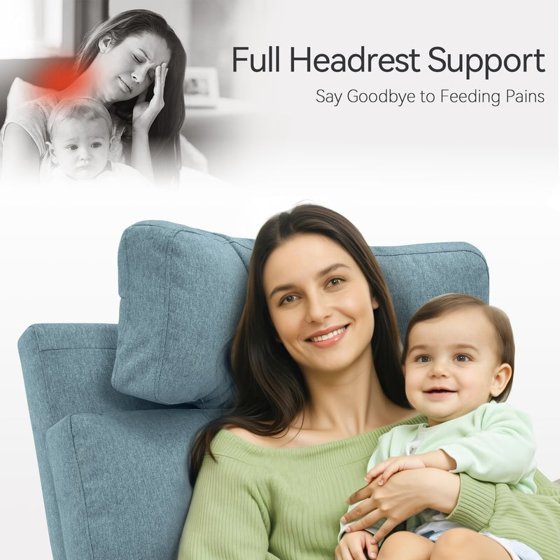 Fauteuil inclinable pivotant et motorisé MCombo pour chambre d'enfant, tissu PR601