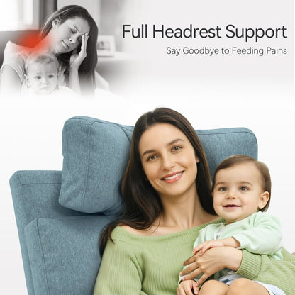 Fauteuil inclinable pivotant et motorisé MCombo pour chambre d'enfant, tissu PR601