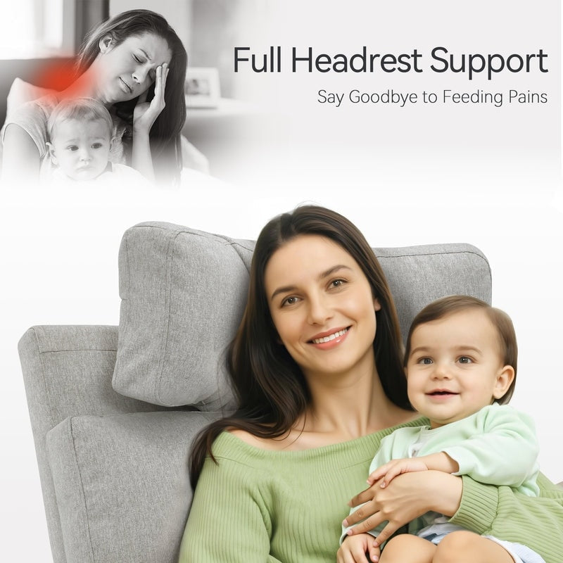 Fauteuil inclinable pivotant et motorisé MCombo pour chambre d'enfant, tissu PR601